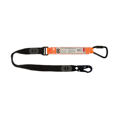 WORKWEAR, SAFETY & CORPORATE CLOTHING SPECIALISTS  - LINQ Elite Single Leg Elasticated Lanyard with Hardware KT & SN