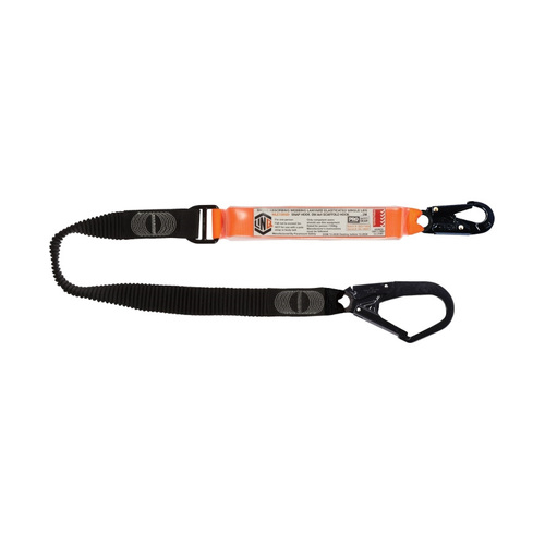 WORKWEAR, SAFETY & CORPORATE CLOTHING SPECIALISTS  - LINQ Elite Single Leg Elasticated Lanyard with Hardware SN & SD