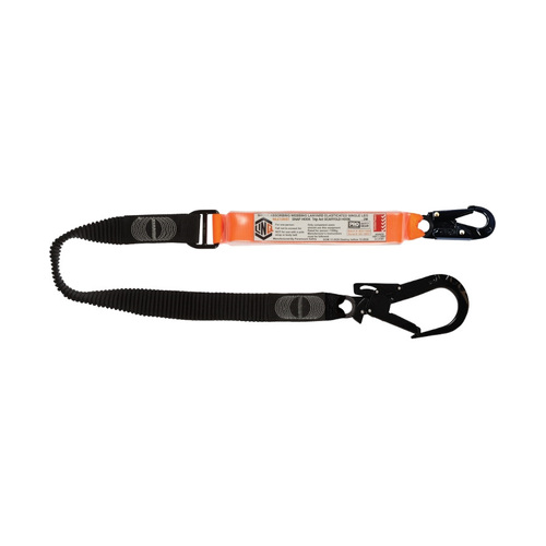 WORKWEAR, SAFETY & CORPORATE CLOTHING SPECIALISTS  - LINQ Elite Single Leg Elasticated Lanyard with Hardware SN & ST