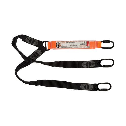 WORKWEAR, SAFETY & CORPORATE CLOTHING SPECIALISTS  - LINQ Elite Double Leg Elasticated Lanyard with Hardware KD X3