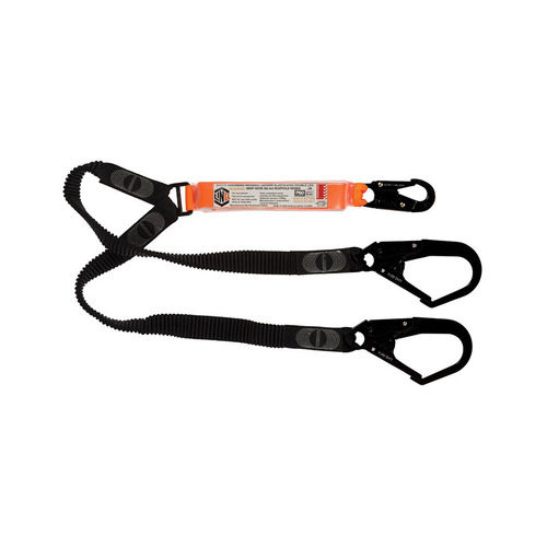 WORKWEAR, SAFETY & CORPORATE CLOTHING SPECIALISTS  - LINQ Elite Double Leg Elasticated Lanyard with Hardware SN & SD X2