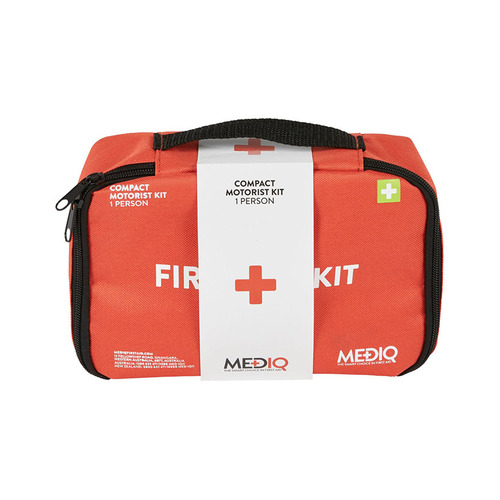 WORKWEAR, SAFETY & CORPORATE CLOTHING SPECIALISTS  - MEDIQ ESSENTIAL FIRST AID KIT COMPACT MOTORIST IN ORANGE SOFT PACK 1 PERSON