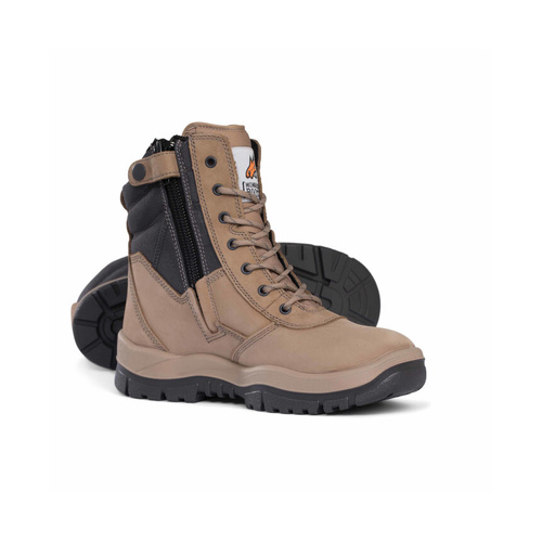 WORKWEAR, SAFETY & CORPORATE CLOTHING SPECIALISTS  - Stone High Leg ZipSider Boot