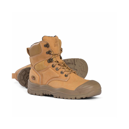 WORKWEAR, SAFETY & CORPORATE CLOTHING SPECIALISTS  - Wheat High Leg Lace Up Boot /w Scuff Cap