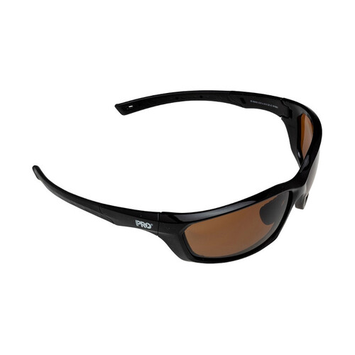 WORKWEAR, SAFETY & CORPORATE CLOTHING SPECIALISTS  - Surge Polarised Brown Lens -  Gloss Black Frame