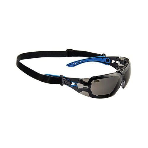 WORKWEAR, SAFETY & CORPORATE CLOTHING SPECIALISTS  - PROTEUS 5 SAFETY GLASSES SMOKE LENS SPEC AND GASKET COMBO