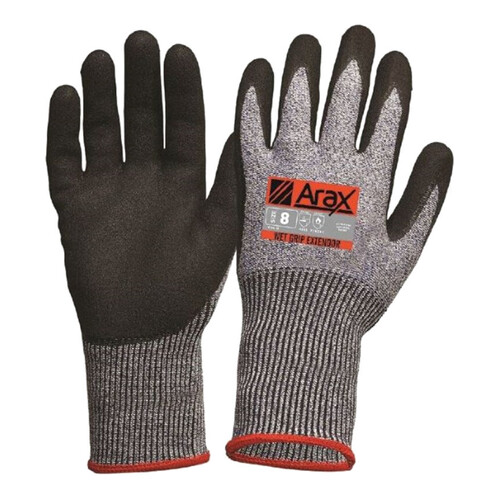 WORKWEAR, SAFETY & CORPORATE CLOTHING SPECIALISTS  - Arax Extendor Extended Cuff Nitrile Palm on cut 5 liner