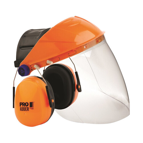 WORKWEAR, SAFETY & CORPORATE CLOTHING SPECIALISTS  - Assembled Browguard + Clear Economy Visor + Adder Earmuff