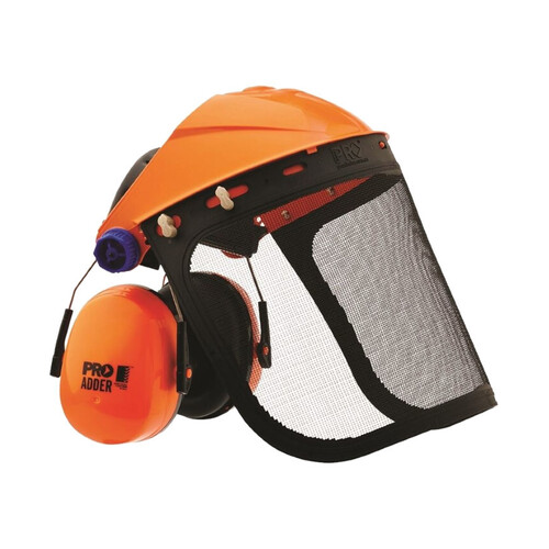 WORKWEAR, SAFETY & CORPORATE CLOTHING SPECIALISTS  - Assembled Browguard + Mesh Visor + Adder Earmuff