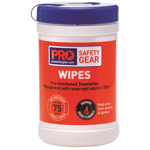 WORKWEAR, SAFETY & CORPORATE CLOTHING SPECIALISTS  - Iso Propyl Cleaning Wipes. Cannister of 75.