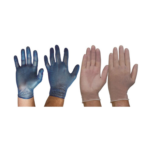 WORKWEAR, SAFETY & CORPORATE CLOTHING SPECIALISTS  - Disp Vinyl P/Free Box - 100 pieces - Blue