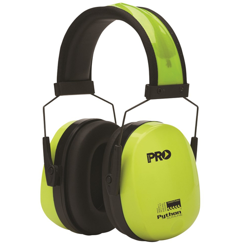 WORKWEAR, SAFETY & CORPORATE CLOTHING SPECIALISTS  - PYTHON Earmuffs. HI VIS. Slim-fit