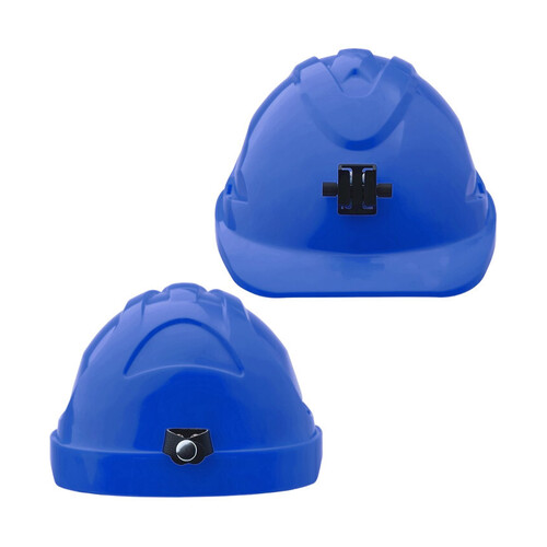 WORKWEAR, SAFETY & CORPORATE CLOTHING SPECIALISTS  - Hard Hat (V9) - UNVENTED, 6 Point RATCHET Harness c/w Lamp Bracket