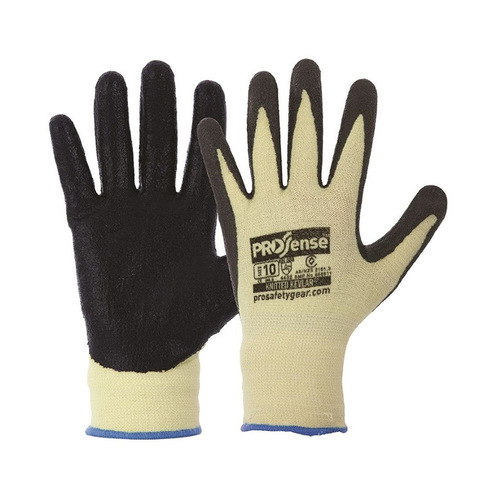 WORKWEAR, SAFETY & CORPORATE CLOTHING SPECIALISTS  - 13 Gauge Knitted Kevlar With Black Nitrile Palm Gloves