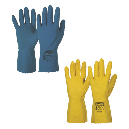 WORKWEAR, SAFETY & CORPORATE CLOTHING SPECIALISTS  - Silverlined glove latex/nitrile blend - Blue