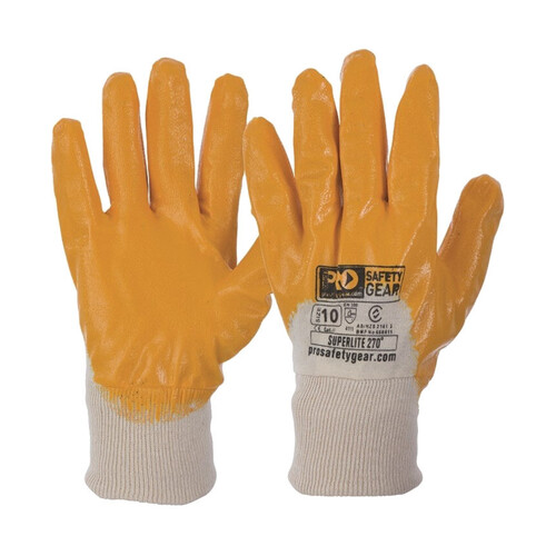 WORKWEAR, SAFETY & CORPORATE CLOTHING SPECIALISTS  - SUPER-LITE Nitrile 3/4 Dipped - Orange