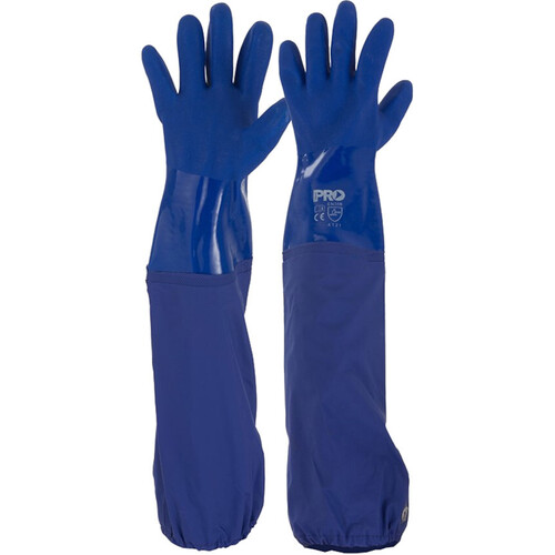WORKWEAR, SAFETY & CORPORATE CLOTHING SPECIALISTS  - 60cm Blue PVC Gloves