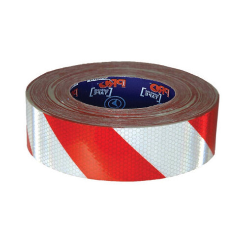 WORKWEAR, SAFETY & CORPORATE CLOTHING SPECIALISTS  - Hazard Tape Red & White Self Adhesive reflective