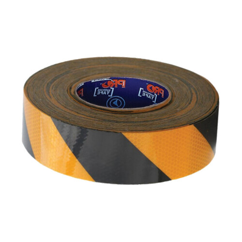 WORKWEAR, SAFETY & CORPORATE CLOTHING SPECIALISTS  - Hazard Tape Black & Yellow Self Adhesive reflective