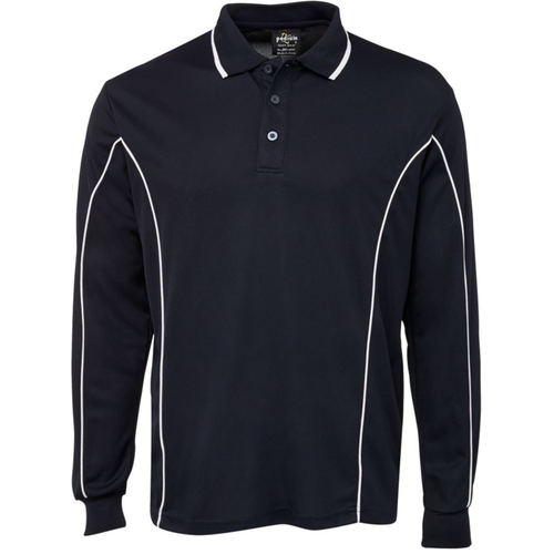 WORKWEAR, SAFETY & CORPORATE CLOTHING SPECIALISTS  - Podium Long Sleeve Piping Polo