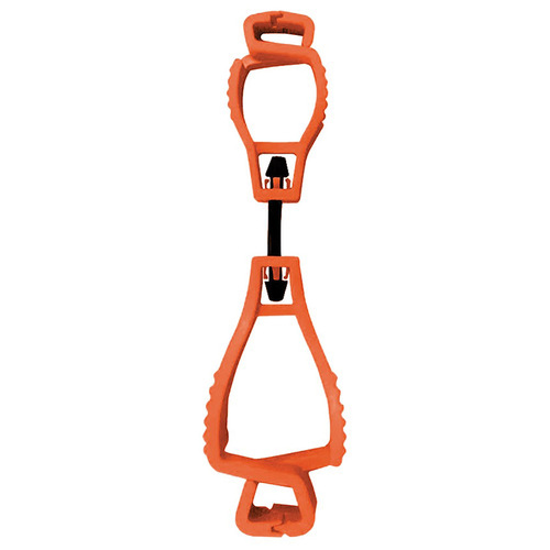 WORKWEAR, SAFETY & CORPORATE CLOTHING SPECIALISTS  - PIP GLOVE CLIP INTERLOCK CLIP, ORANGE