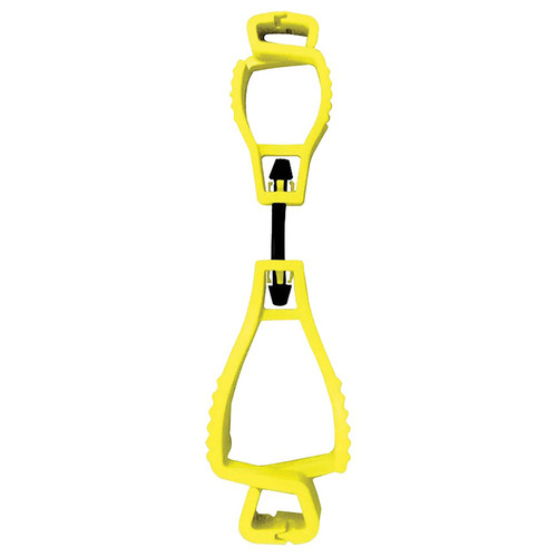 WORKWEAR, SAFETY & CORPORATE CLOTHING SPECIALISTS  - PIP GLOVE CLIP INTERLOCK CLIP, YELLOW