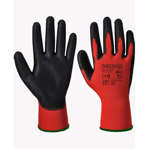 WORKWEAR, SAFETY & CORPORATE CLOTHING SPECIALISTS  - Red Cut PU Glove