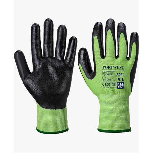 WORKWEAR, SAFETY & CORPORATE CLOTHING SPECIALISTS  - Green Cut Nitrile Foam Glove