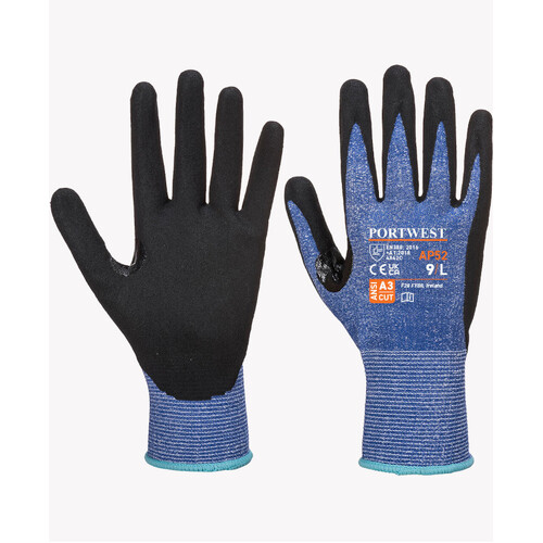 WORKWEAR, SAFETY & CORPORATE CLOTHING SPECIALISTS  - Dexti Cut Ultra Glove - Black / Blue - L