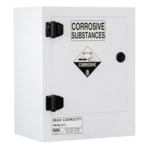 WORKWEAR, SAFETY & CORPORATE CLOTHING SPECIALISTS  - PRATT POLY CORROSIVE CABINET 40LTR. 1 DOOR, 1 SHELF