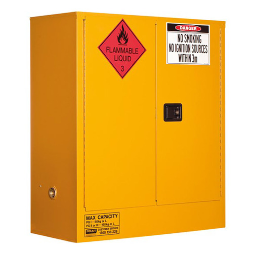 WORKWEAR, SAFETY & CORPORATE CLOTHING SPECIALISTS  - PRATT FLAMMABLE CABINET 160LTR 2 DOOR, 2 SHELF