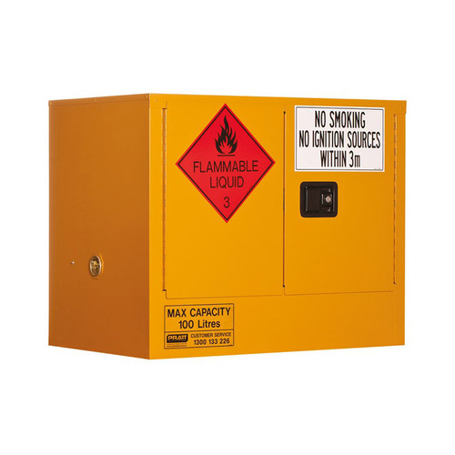 WORKWEAR, SAFETY & CORPORATE CLOTHING SPECIALISTS  - PRATT FLAMMABLE CABINET 100LTR 2 DOOR, 1 SHELF