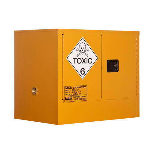 WORKWEAR, SAFETY & CORPORATE CLOTHING SPECIALISTS  - PRATT TOXIC CABINET 100LTR 2 DOOR, 1 SHELF