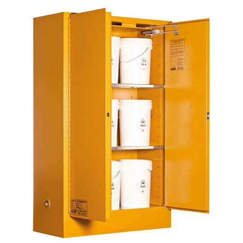 WORKWEAR, SAFETY & CORPORATE CLOTHING SPECIALISTS  - PRATT FLAMMABLE CABINET 250LTR 2 DOOR, 3 SHELF