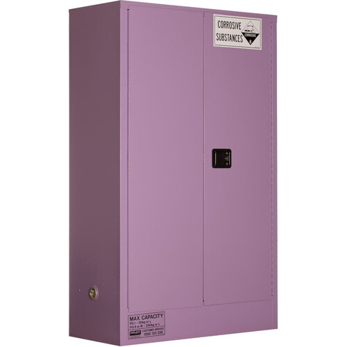 WORKWEAR, SAFETY & CORPORATE CLOTHING SPECIALISTS  - PRATT CORROSIVE CABINET 250LTR 2 DOOR, 3 SHELF