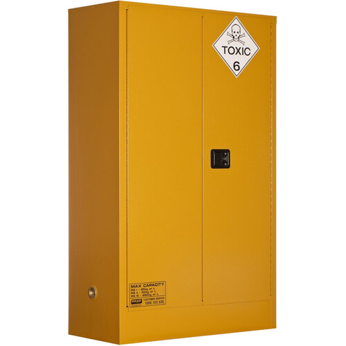 WORKWEAR, SAFETY & CORPORATE CLOTHING SPECIALISTS  - PRATT TOXIC CABINET 250LTR 2 DOOR, 3 SHELF