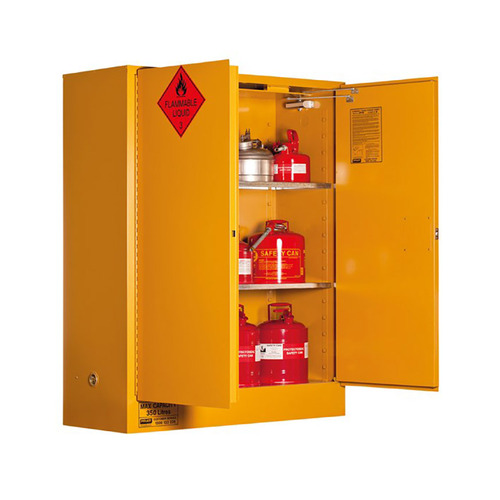 WORKWEAR, SAFETY & CORPORATE CLOTHING SPECIALISTS  - PRATT FLAMMABLE CABINET 350LTR 2 DOOR, 3 SHELF