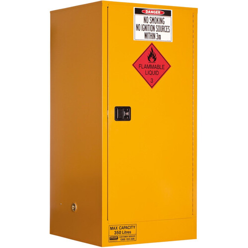 WORKWEAR, SAFETY & CORPORATE CLOTHING SPECIALISTS  - PRATT FLAMMABLE CABINET 350LTR 1 DOOR, 3 SHELF