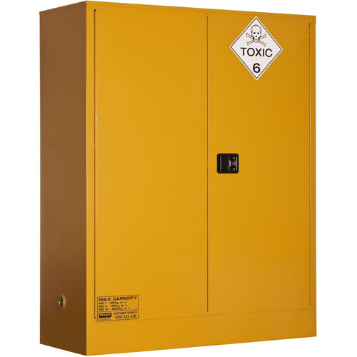 WORKWEAR, SAFETY & CORPORATE CLOTHING SPECIALISTS  - PRATT TOXIC CABINET 250LTR XL 2 DOOR, 3 SHELF