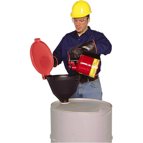 WORKWEAR, SAFETY & CORPORATE CLOTHING SPECIALISTS  - PRATT BURP FREE FUNNEL WITH WITH STANDARD LOCKABLE LID