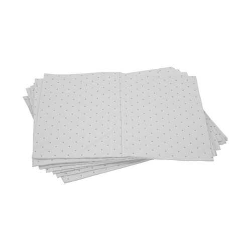 WORKWEAR, SAFETY & CORPORATE CLOTHING SPECIALISTS  - PRATT WHITE OIL & FUEL ONLY ABSORBENT PAD - 300GSM- 10/Pack