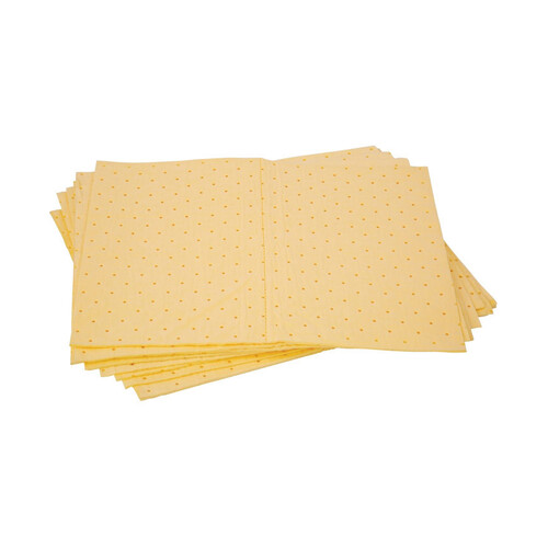 WORKWEAR, SAFETY & CORPORATE CLOTHING SPECIALISTS  - PRATT YELLOW HAZCHEM  ABSORBENT PAD - 300GSM- 10/Pack