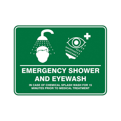 WORKWEAR, SAFETY & CORPORATE CLOTHING SPECIALISTS  - EMERG. SHOWER & EYE WASH PIC (PS6CM) 450 X 300  METAL