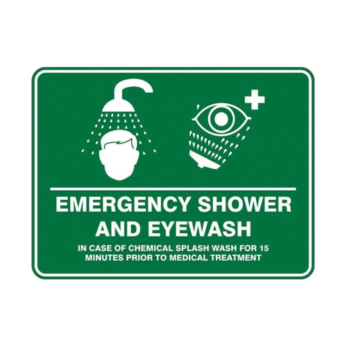 WORKWEAR, SAFETY & CORPORATE CLOTHING SPECIALISTS  - EMERG. SHOWER & EYE WASH PIC (PS6M) 600 X 450 METAL