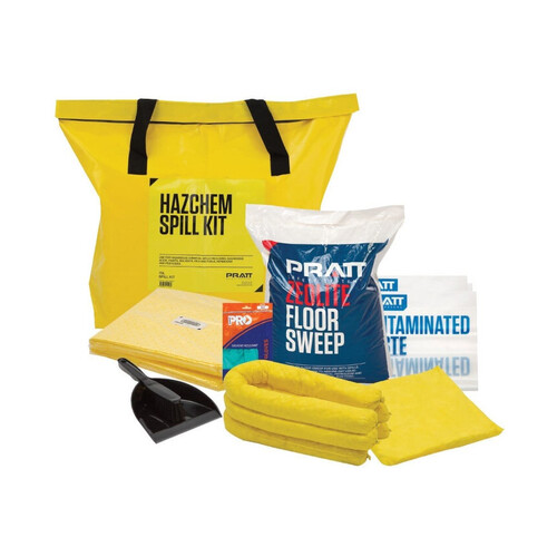 WORKWEAR, SAFETY & CORPORATE CLOTHING SPECIALISTS  - PRATT ECONOMY 75LTR  HAZCHEM SPILL KIT- YELLOW BAG