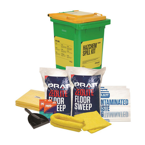 WORKWEAR, SAFETY & CORPORATE CLOTHING SPECIALISTS  - PRATT ECONOMY 120LTR  HAZCHEM SPILL KIT- YELLOW LID