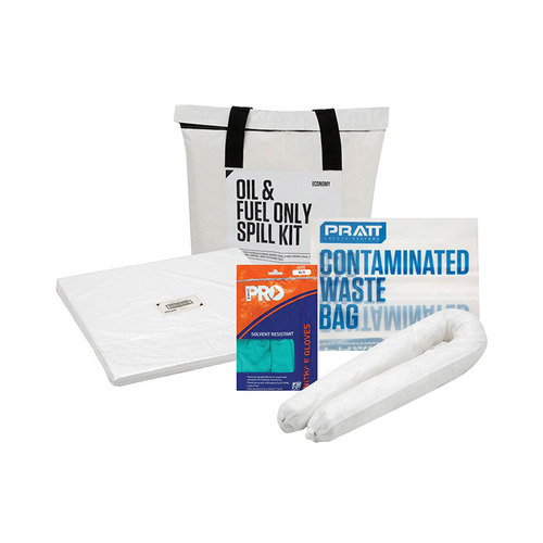 WORKWEAR, SAFETY & CORPORATE CLOTHING SPECIALISTS  - PRATT ECONOMY 25LTR  OIL & FUEL ONLY SPILL KIT- WHITE BAG