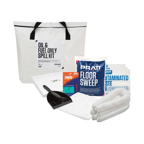 WORKWEAR, SAFETY & CORPORATE CLOTHING SPECIALISTS  - PRATT ECONOMY 75LTR  OIL & FUEL ONLY SPILL KIT- WHITE BAG