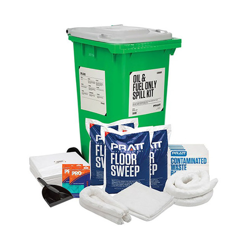 WORKWEAR, SAFETY & CORPORATE CLOTHING SPECIALISTS  - PRATT ECONOMY 240LTR  OIL & FUEL ONLY SPILL KIT- WHITE LID