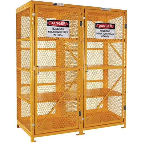 WORKWEAR, SAFETY & CORPORATE CLOTHING SPECIALISTS  - PRATT AEROSOL CAGE. 4 STORAGE LEVEL UP TO 800 CANS